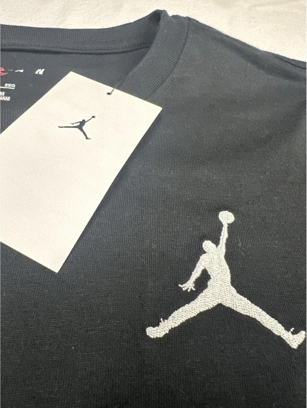 Jordan Shirt Mens Black White Embroidered Jumpman Logo Nike XXL